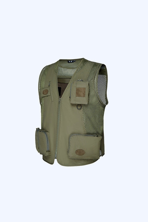 Silaki®Cool Outdoor Vest Air-conditioned Refrigerated Clothing(Army Green)