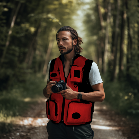 Silaki®Cool Outdoor Vest Air-conditioned Refrigerated Clothing(Red)