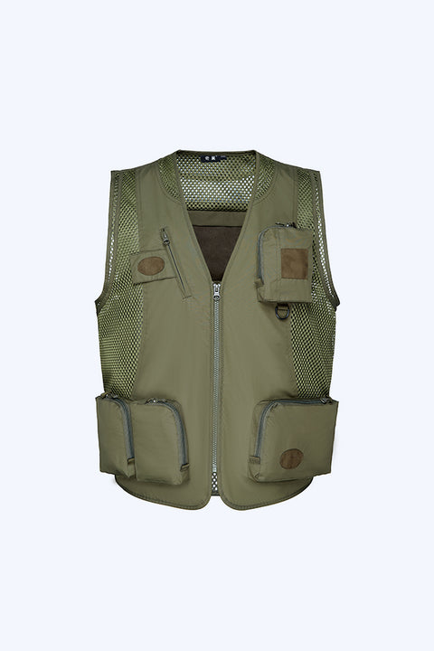 Silaki®Cool Outdoor Vest Air-conditioned Refrigerated Clothing(Army Green)