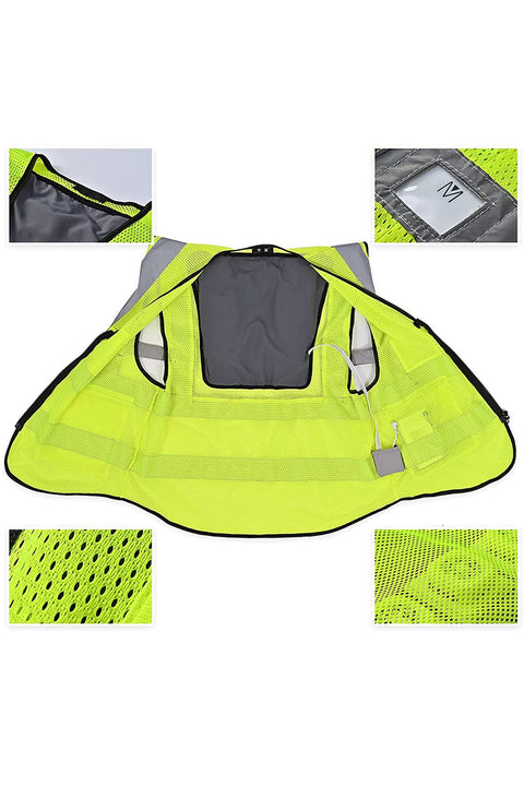 Silaki®Class II High Visibility Reflective Safety Vest with Peltier Cooling Module